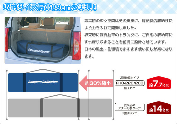 Amazon | [キャンパーズコレクション 山善] ハイコンパクト パティオタープ (220×220) FHC-220UVP(NV) | Campers  Collection | タープ